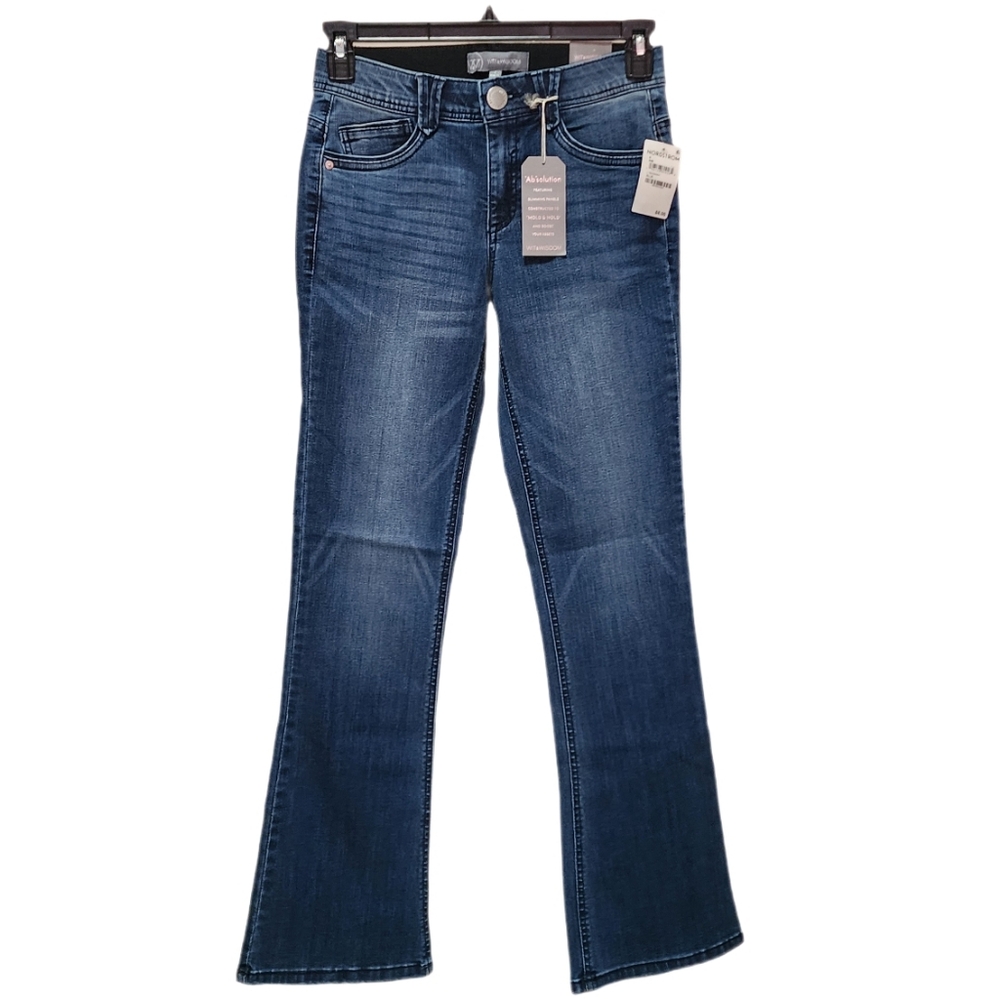 Wit & Wisdom Itty Bitty Bootcut Jeans Mid-Rise Ab Solution Stretch Blue 4